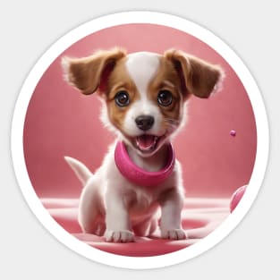 Cute Puppy Waiting To Play Sticker